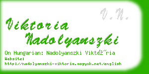 viktoria nadolyanszki business card